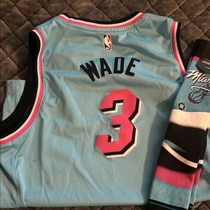 Nike Light Blue Miami Jersey with Pink Trim